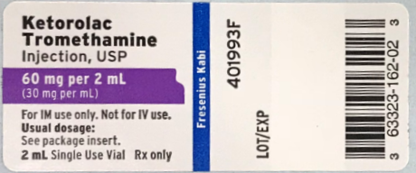 Ketorolac 60 MG Label